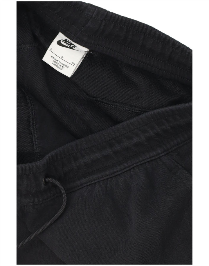 NIKE Pantalones cortos deportivos para hombre pequeños de algodón negro