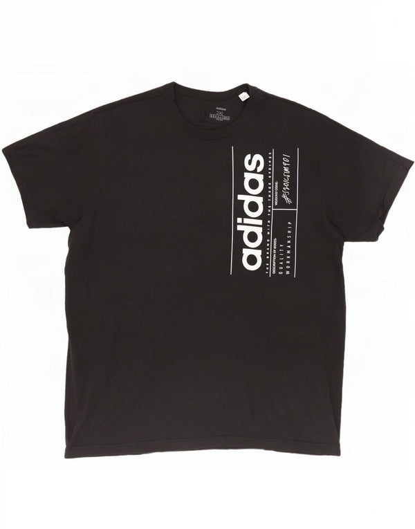 Adidas Camiseta gráfica para hombre Top 2XL Algodón negro