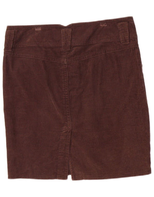Falda De Pana Mujer Benetton IT 46 XL W34 Marrón Algodón