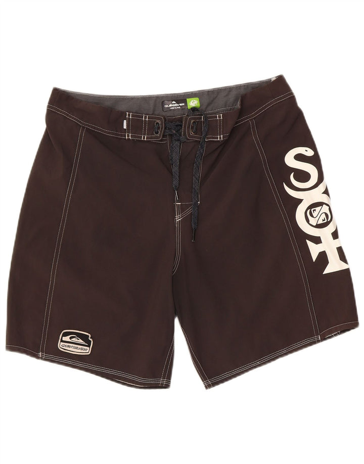 Quiksilver Hombre Graphic Bañador Shorts Mediano Poliéster Negro