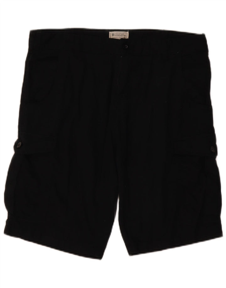Pantalones cortos tipo cargo para hombre Mountain Warehouse W34 Algodón negro grande
