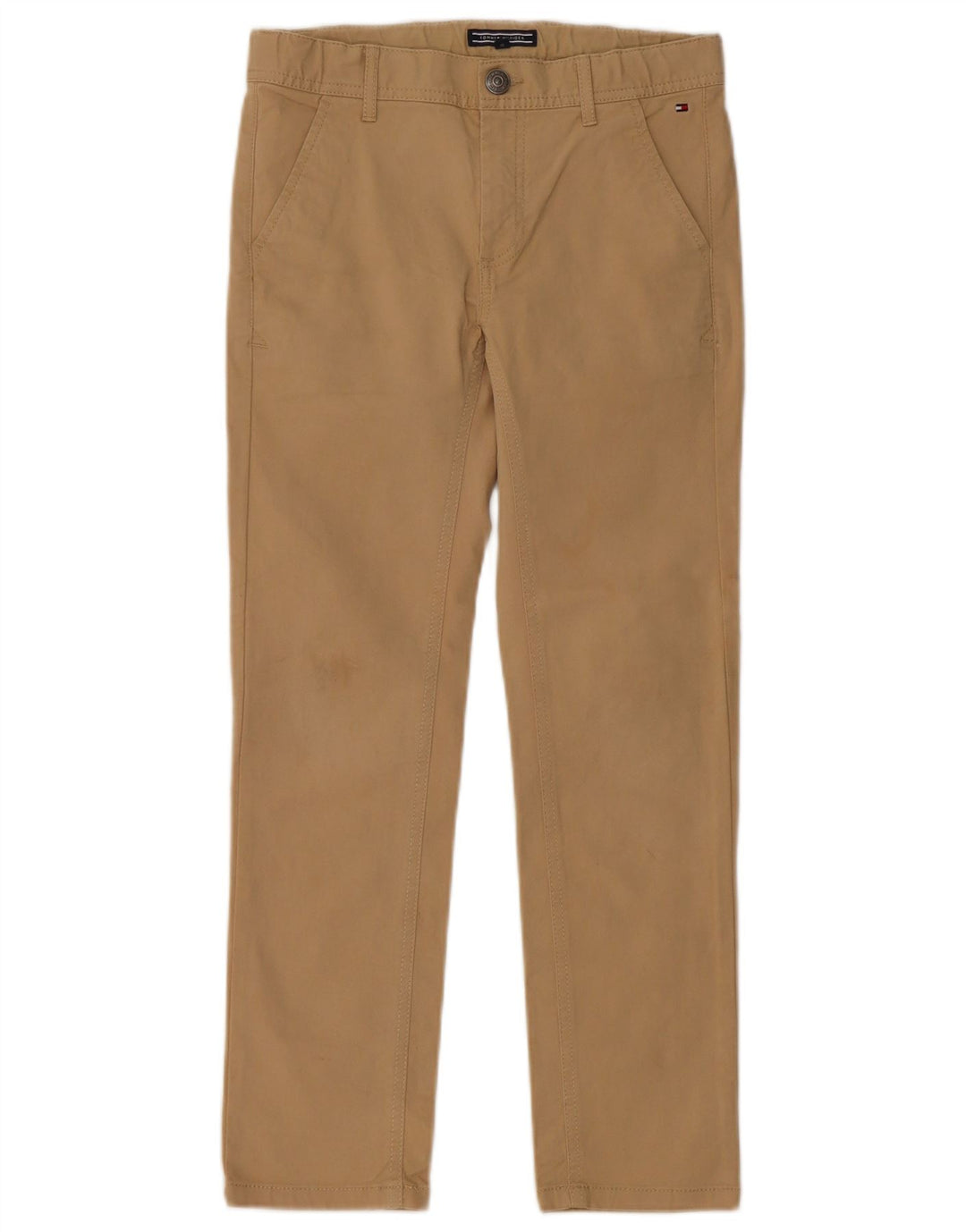 TOMMY HILFIGER Pantalones chinos ajustados para niño 9-10 años W26 L25 Algodón beige