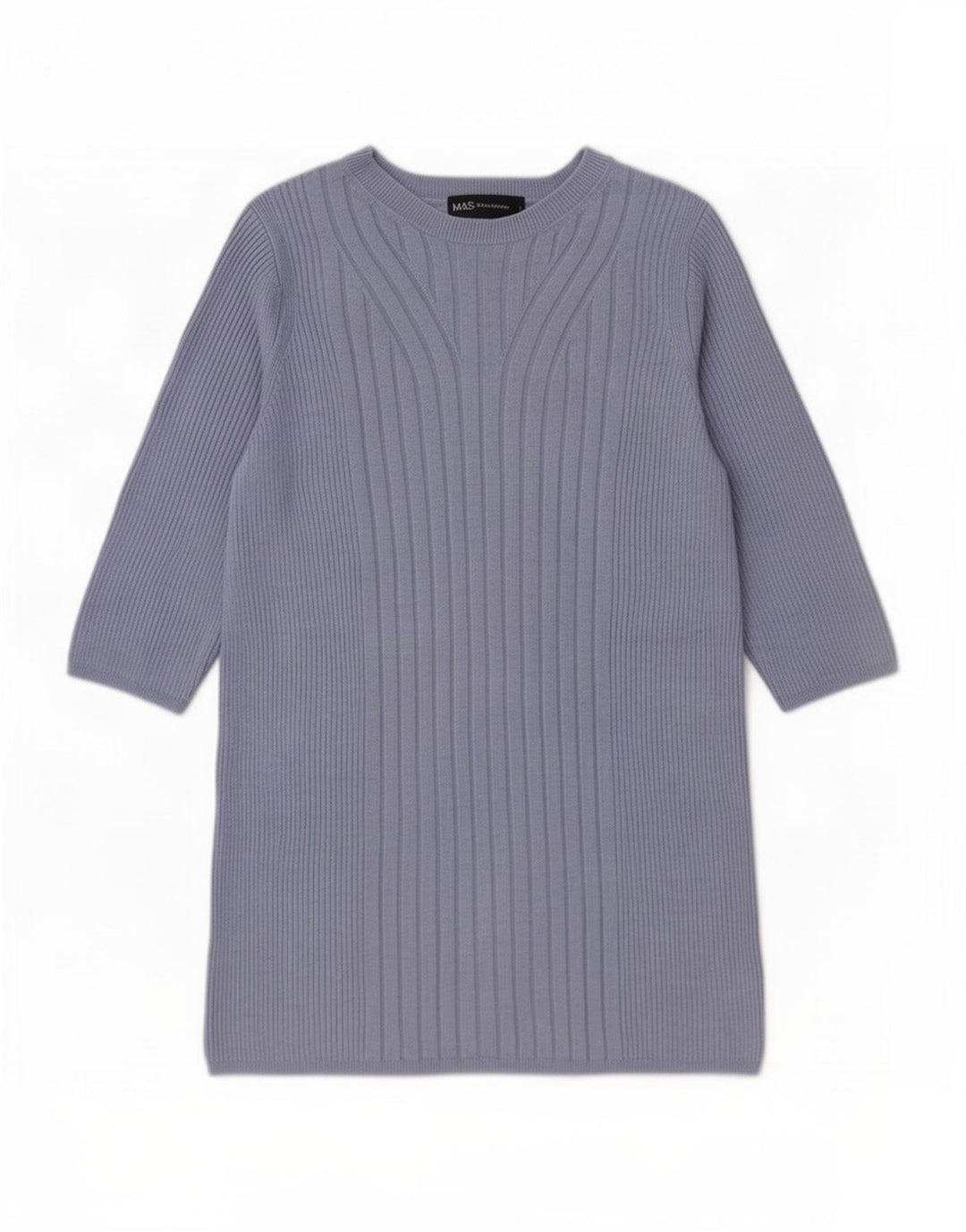 Marks & Spencer - Jersey de cuello redondo para mujer, talla 40, color azul medio