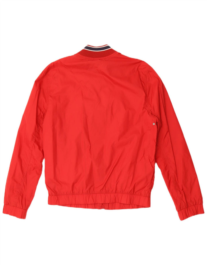 Tommy Hilfiger Chaqueta Bomber para Hombre UK 38 Medium Nylon a Rayas Rojas