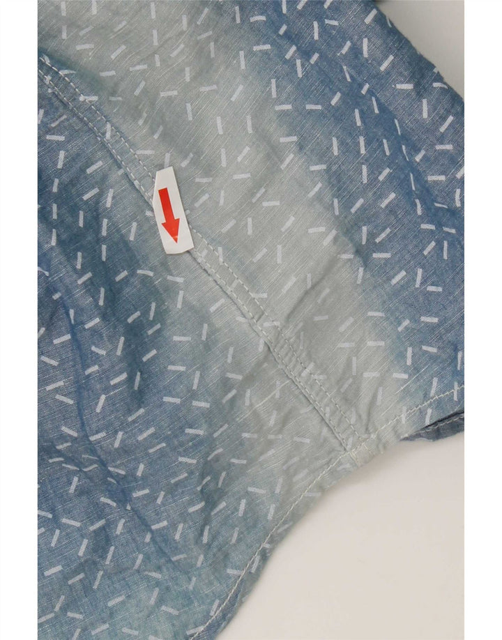 Camisa G-Star Hombre XL Lino con manchas azules