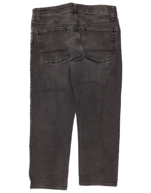 Superdry Mens Cropped Jeans W34 L24 Black Cotton