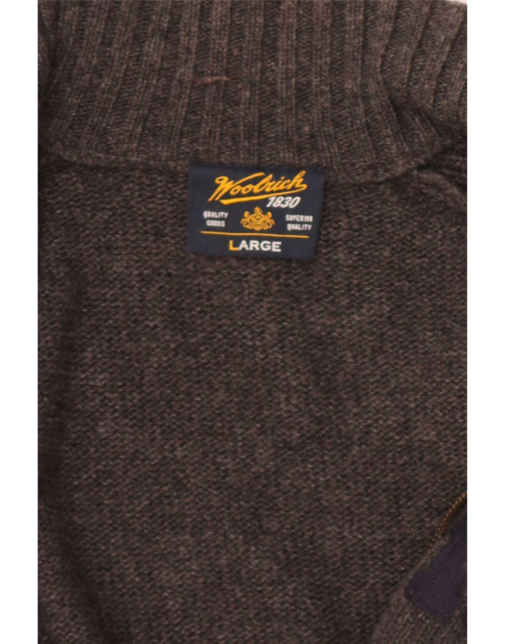 Woolrich Suéter Cárdigan Gráfico Para Hombre Gris Grande
