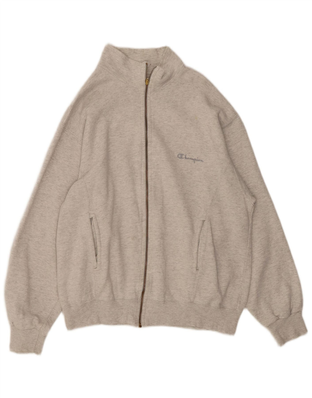 CHAMPION Chaqueta de chándal para hombre de algodón gris medio