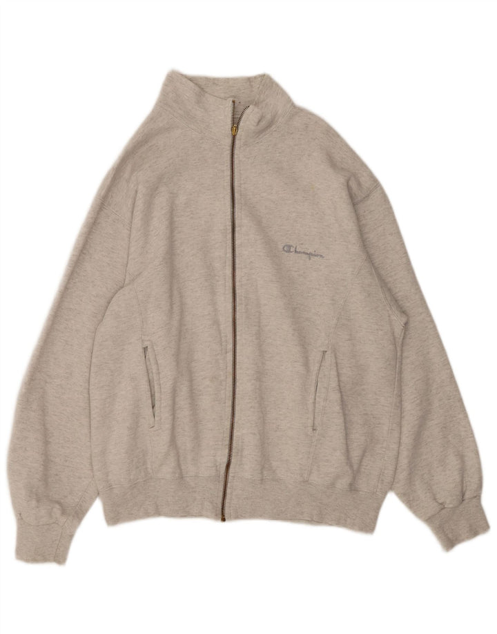 CHAMPION Chaqueta de chándal para hombre de algodón gris medio