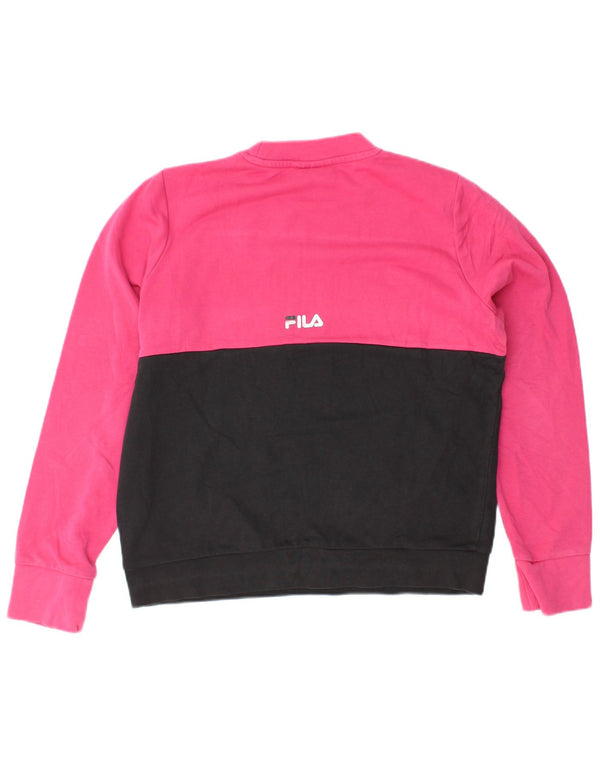 FILA Sudadera extragrande para mujer, talla 10, color rosa pequeño