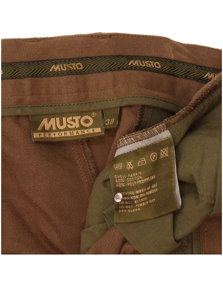 Musto Bermudas Hombre W38 XL Algodón Marrón