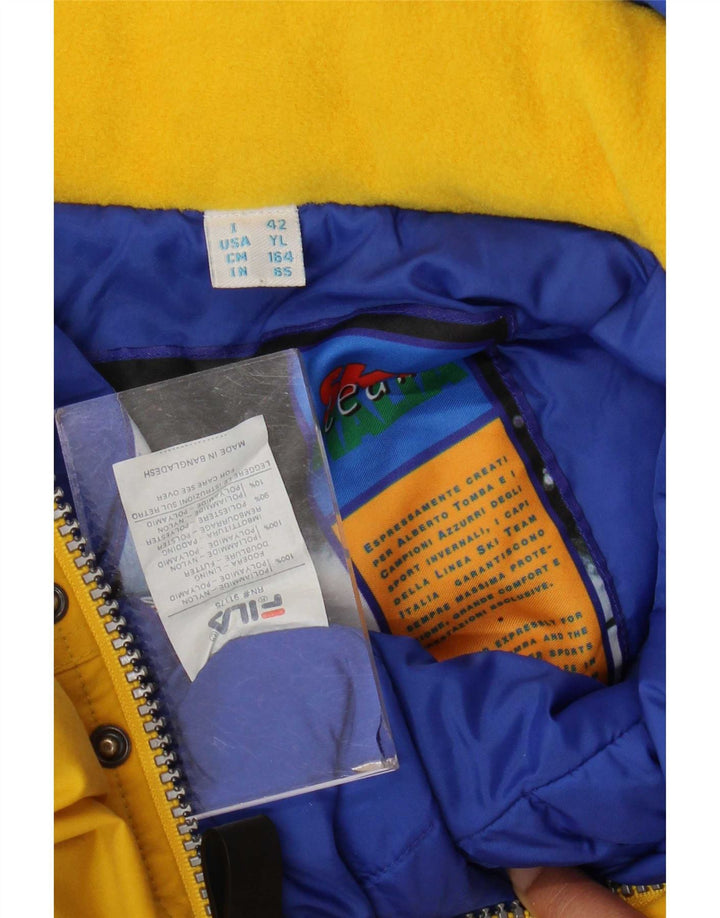 Fila Mono de esquí para niño 13-14 años Poliamida geométrica amarilla