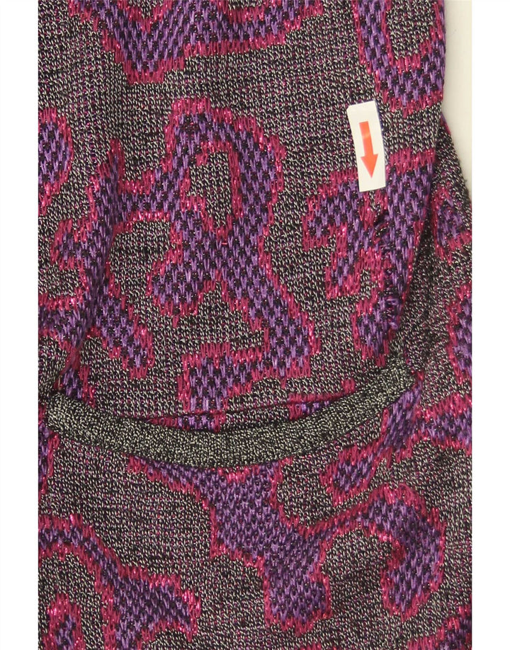 Di Bari Cárdigan con estampado abstracto para mujer IT 40 Small Purple