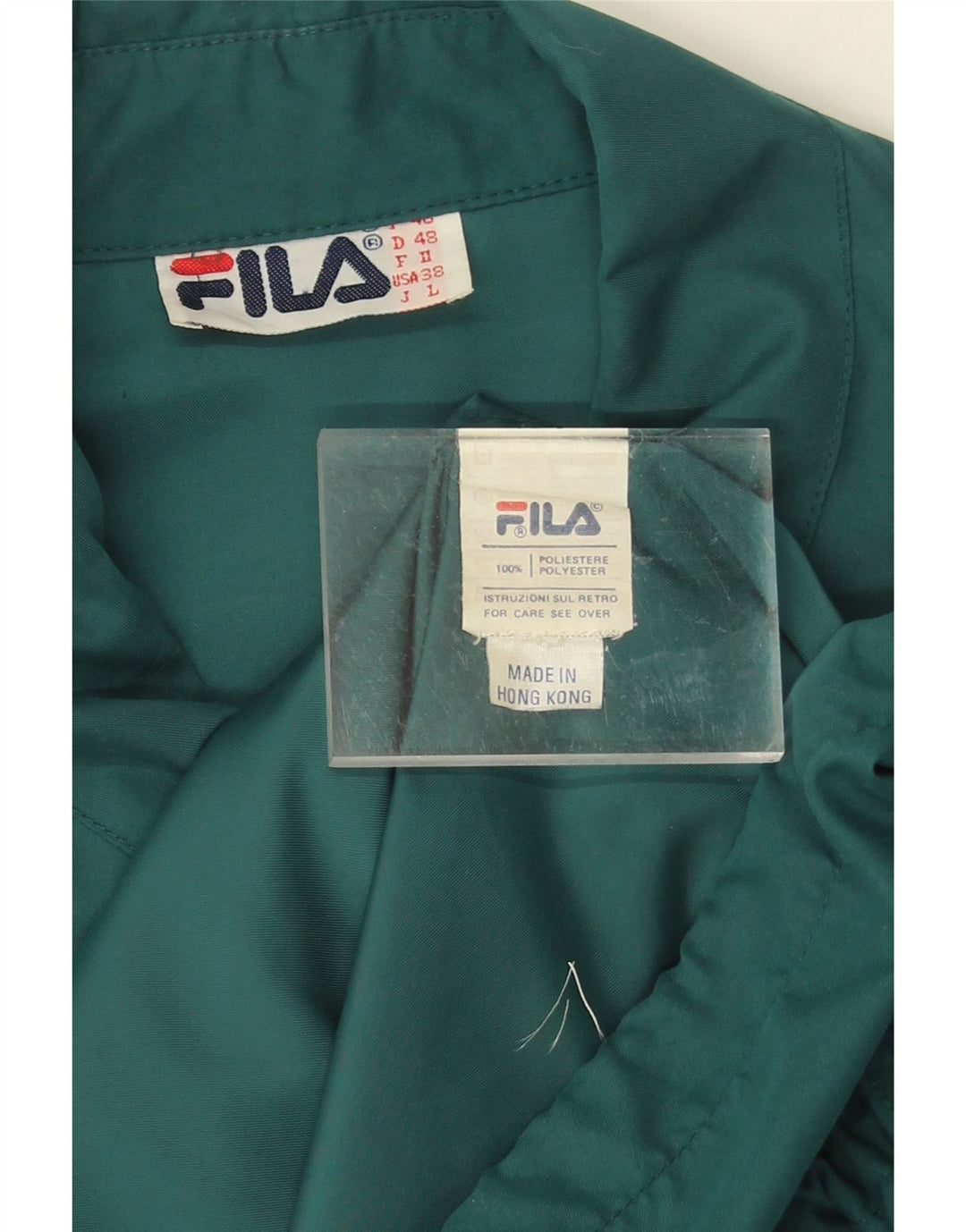 Fila Chaqueta utilitaria holgada para hombre IT 48 Poliéster verde medio