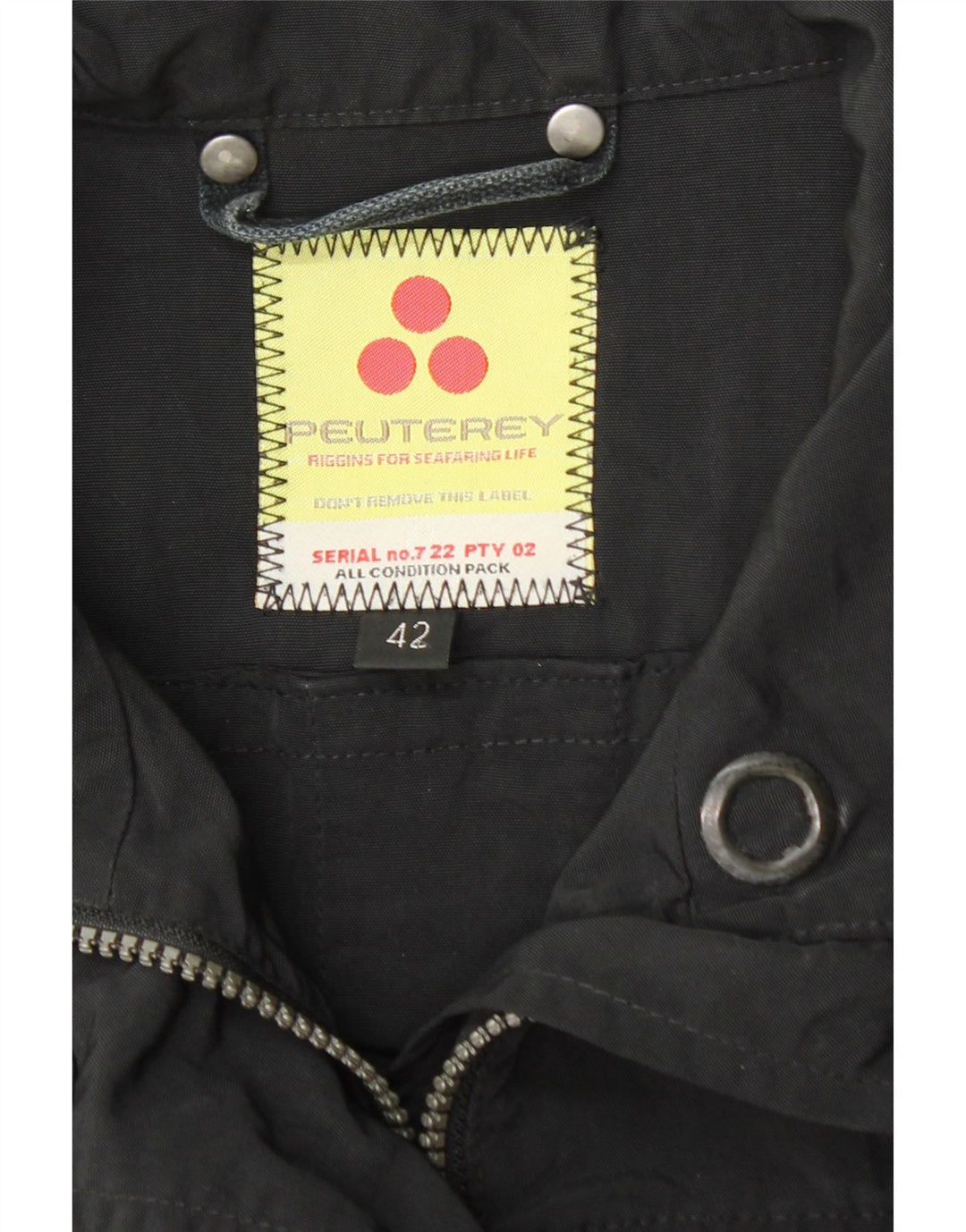 PEUTEREY Chaqueta utilitaria para mujer IT 42 Mediana Negra