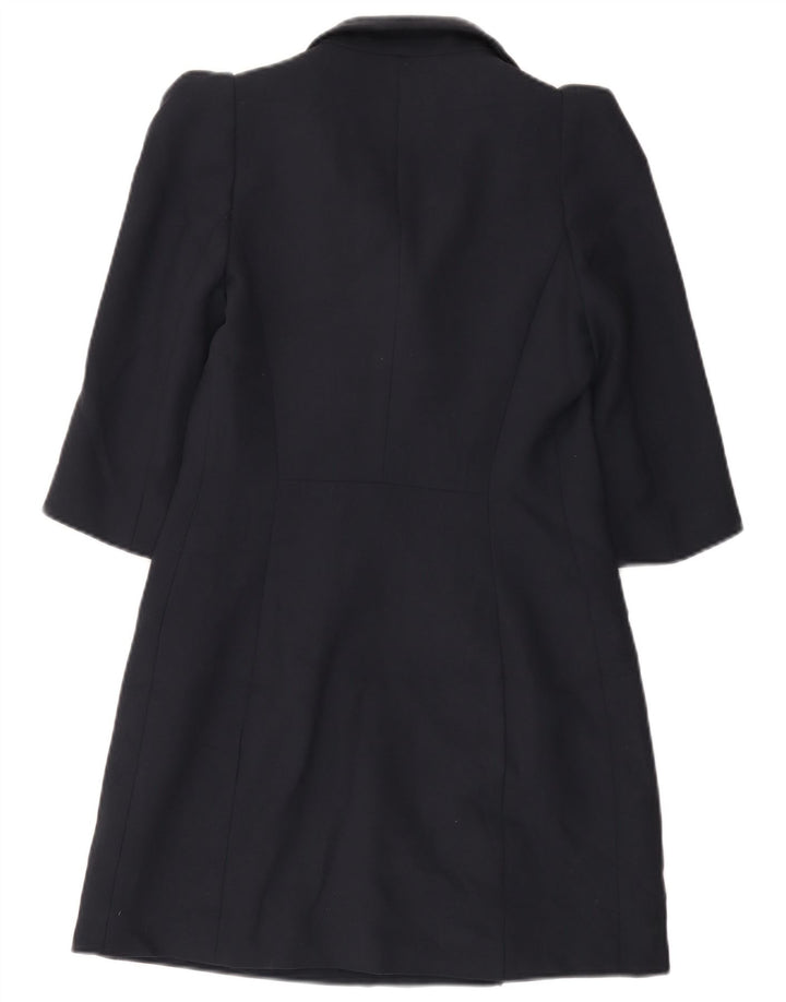 Zara Chaqueta Blazer Larga De Doble Botonadura para Mujer UK 40 Azul Marino Mediano