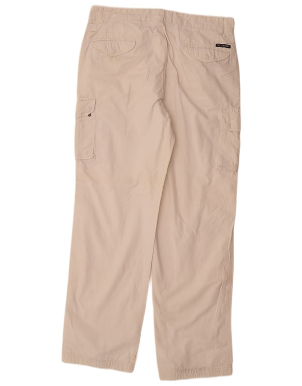 Ivy Oxford - Pantalones cargo para hombre, talla 52 XL W34 L32, algodón beige