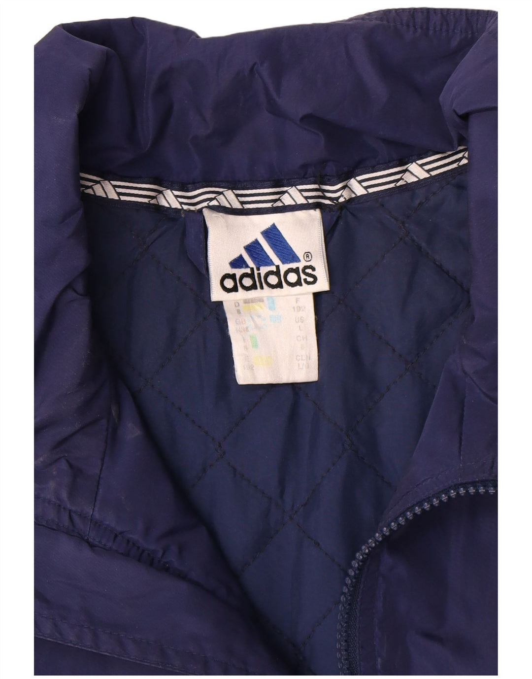 Adidas Chaqueta cortavientos para hombre UK 44/46 Large Azul marino Poliamida