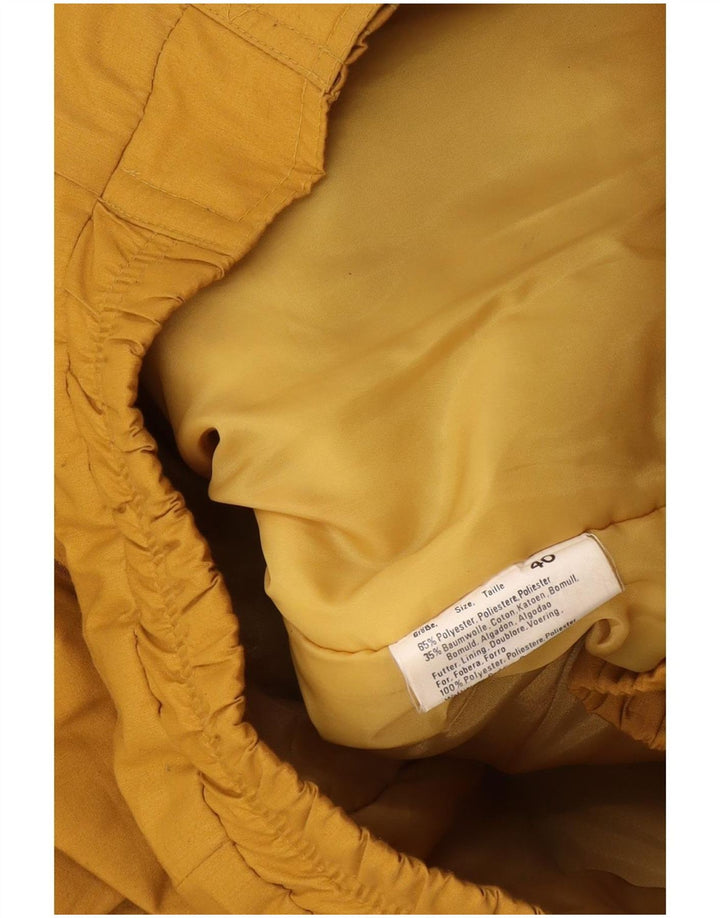 Vintage mujer chaqueta bomber de gran tamaño EU 40 poliéster amarillo medio