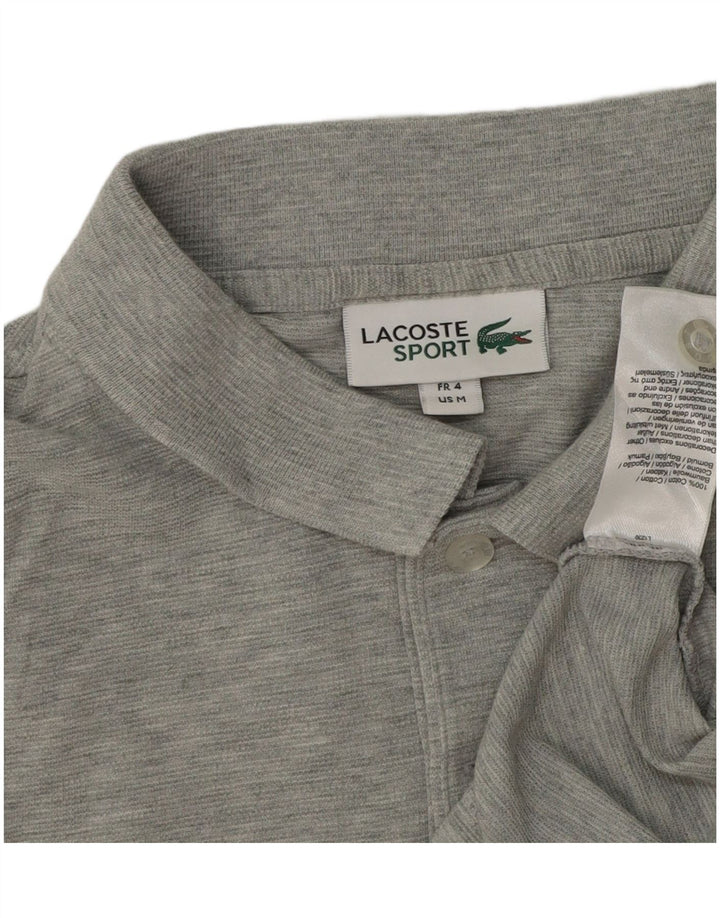 Polo Lacoste para hombre talla 4 algodón moteado gris medio