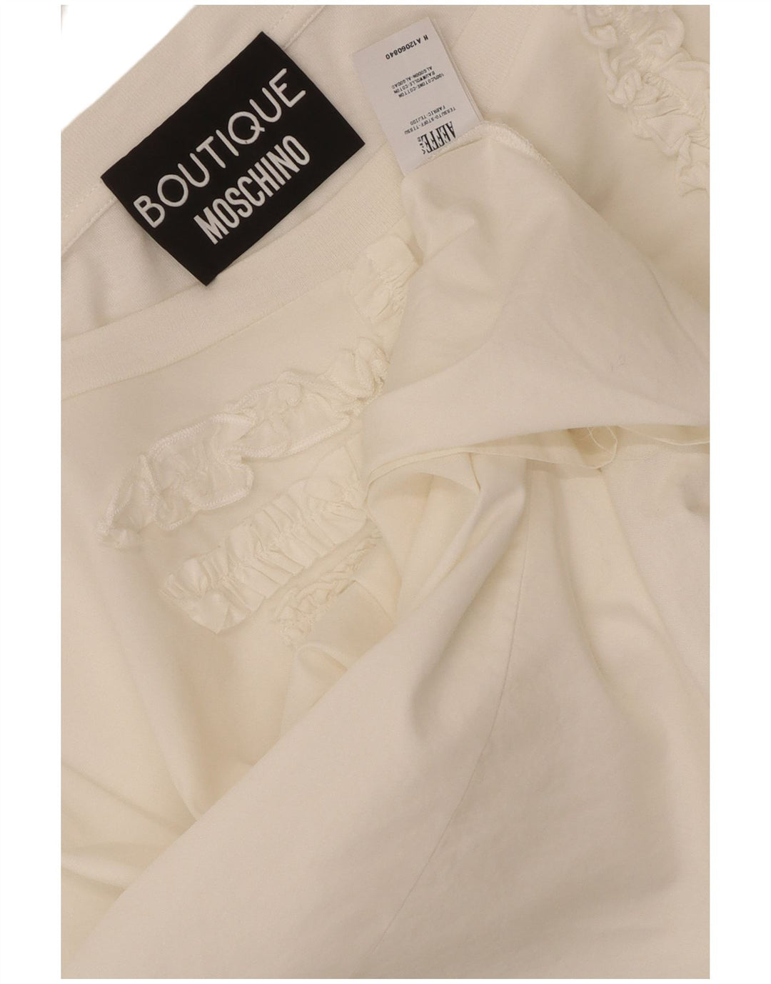 Moschino Blusa extragrande para mujer UK 20 2XL Algodón blanco
