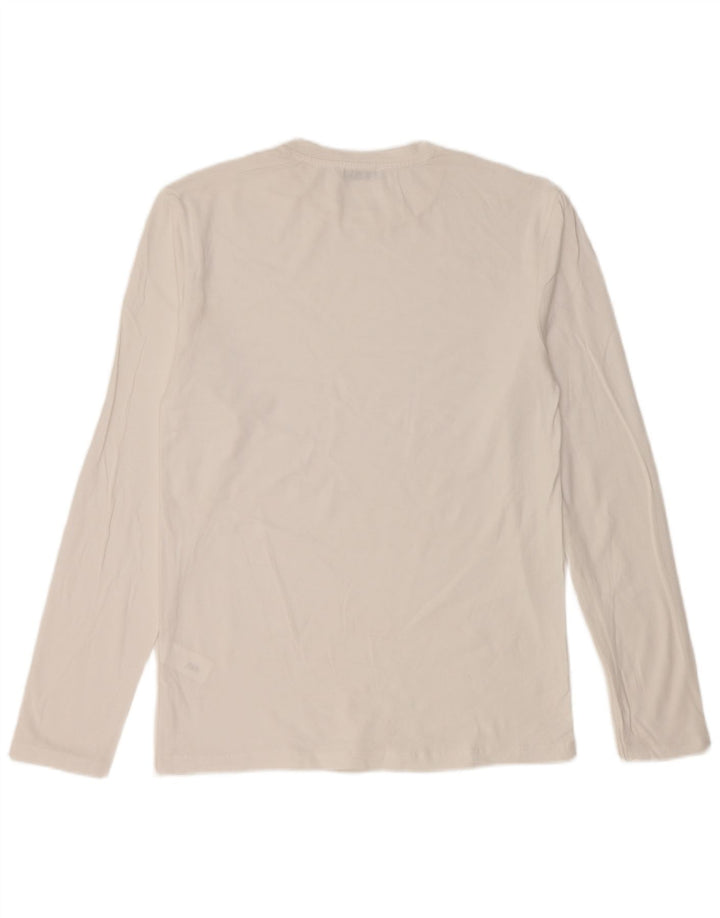 Zara Hombre Top Manga Larga Medio Blanco Algodón