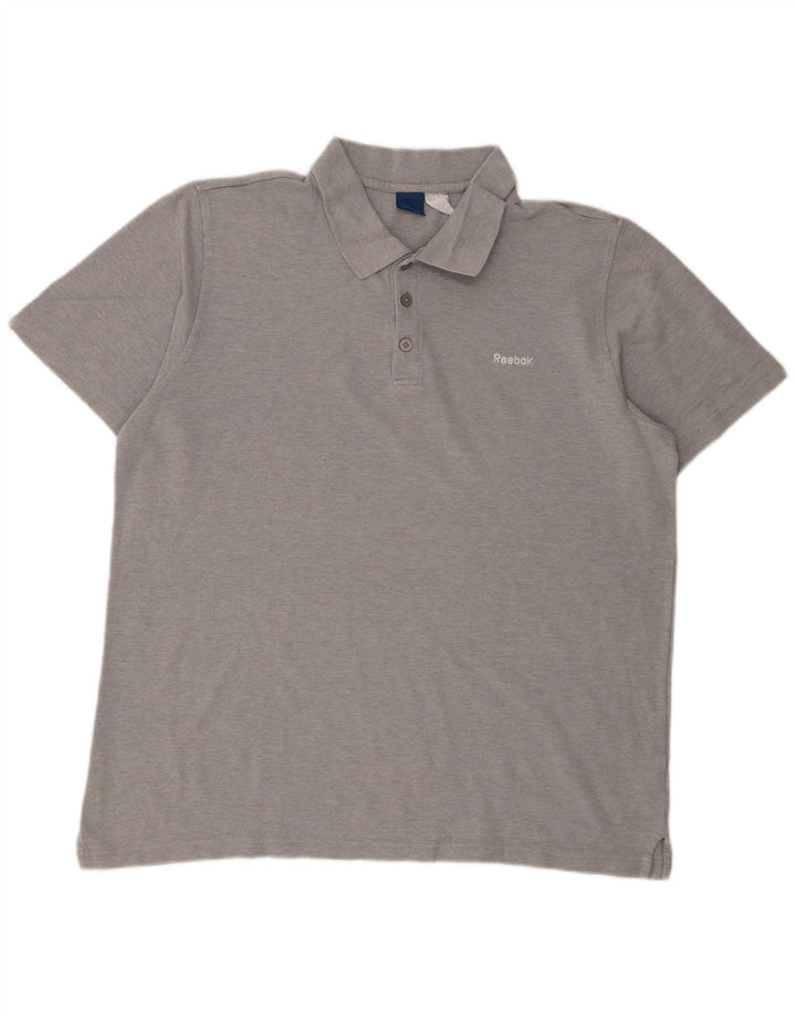 Polo Reebok Hombre XL Algodón Moteado Gris