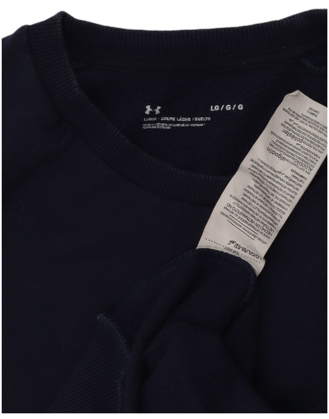 Under Armour Hombre Sudadera Jumper Grande Azul Marino Algodón