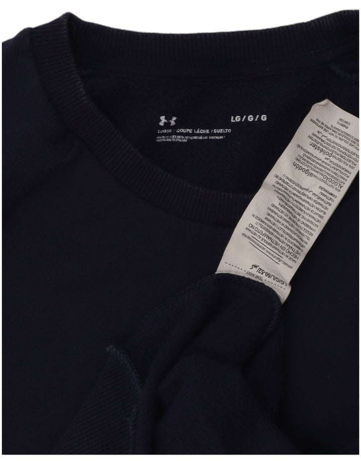Under Armour Hombre Sudadera Jumper Grande Azul Marino Algodón