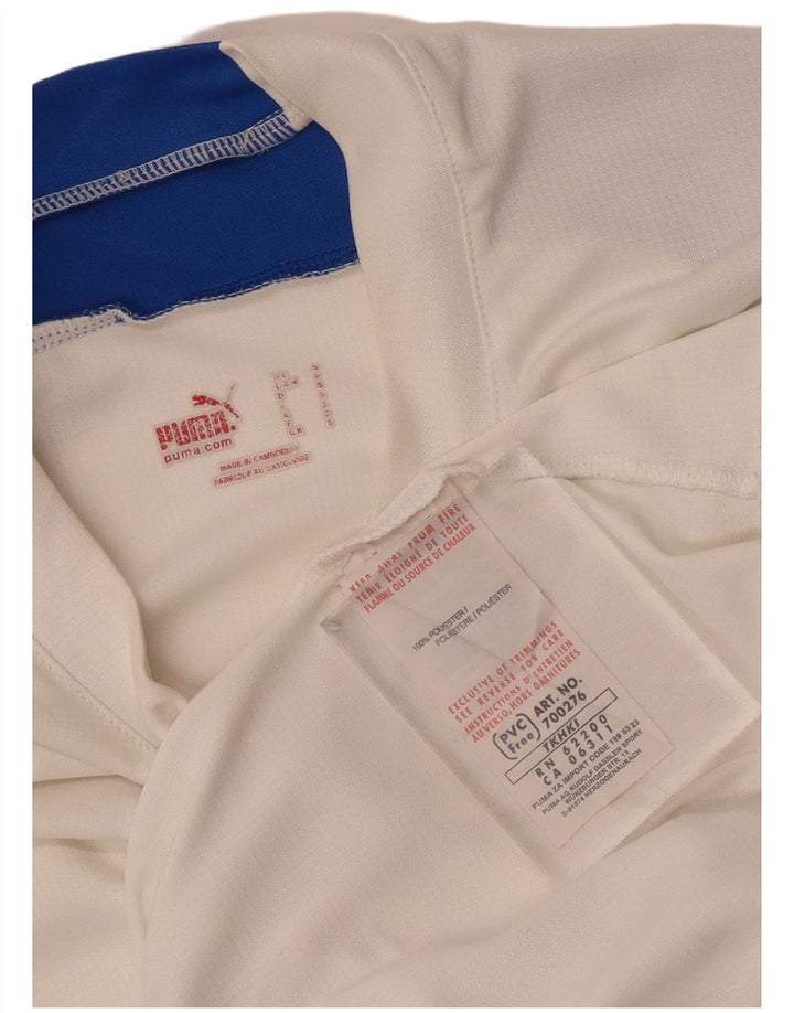 Puma Hombre Camiseta Top Small Blanco Colorblock Poliéster