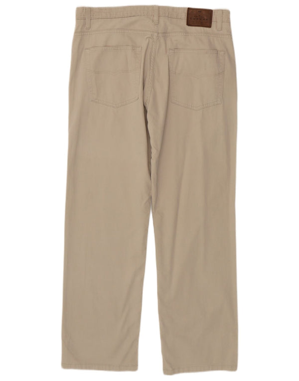 Marks & Spencer Pantalones casuales rectos Blue Harbor para hombre W34 L29 Beige