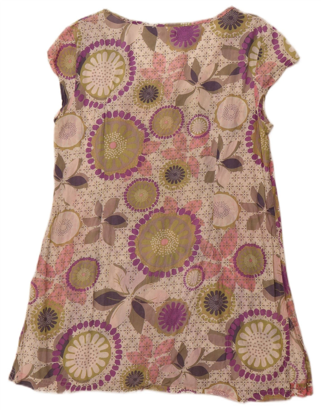 WHITE STUFF Vestido básico para mujer UK 44 Algodón floral morado mediano