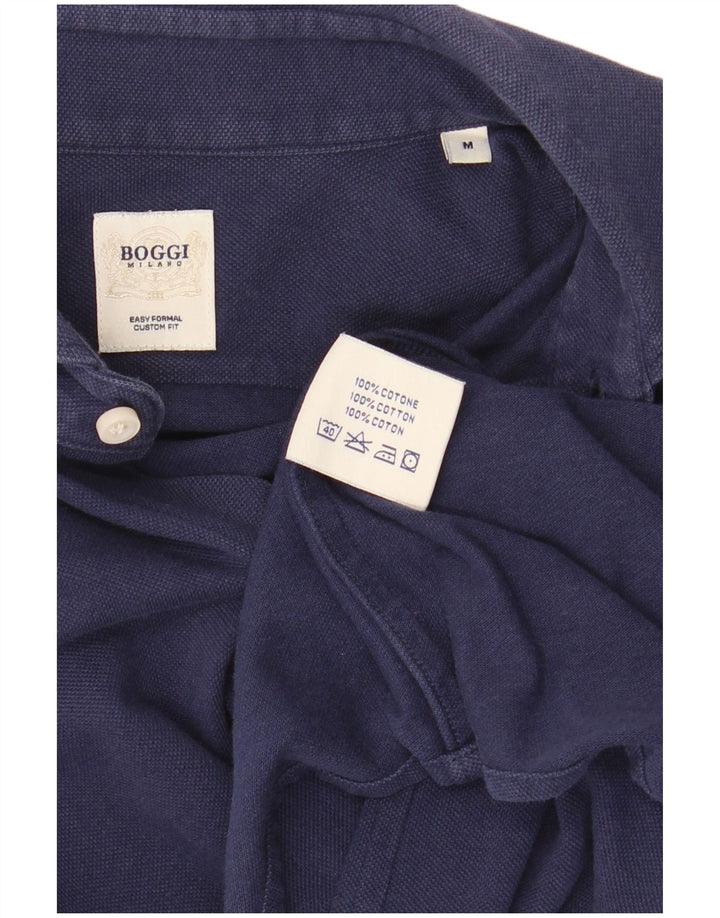 Boggi Hombre Milano Camisa Medium Azul Marino Algodón