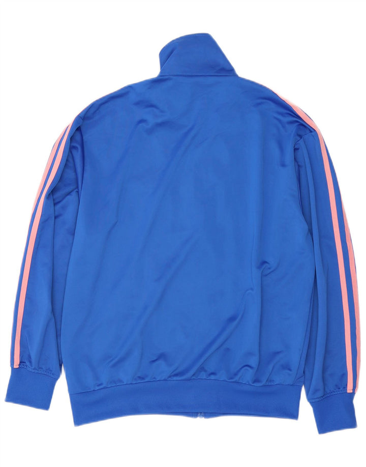 Adidas Mujer Chándal Top Chaqueta UK 12/14 Medio Azul Poliéster