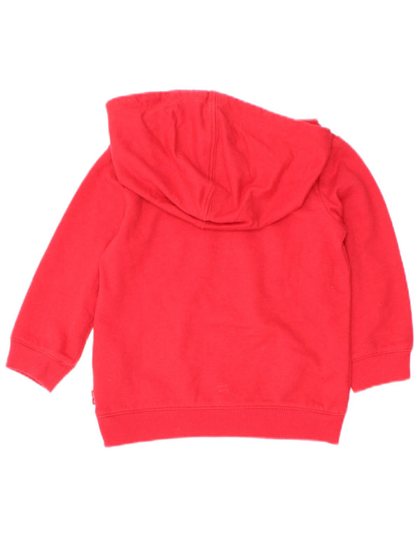 Levi's Sudadera con capucha gráfica para bebés de 6 a 9 meses, algodón rojo