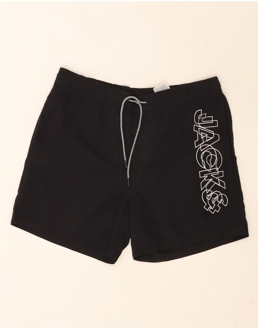 Jack & Jones Hombre Bañador Graphic Bañador Mediano Poliéster Negro