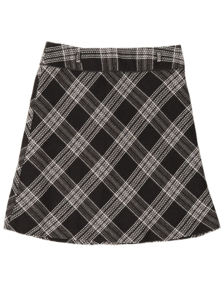 Falda acampanada para mujer Bay UK 12 Medium W30 Black Check Acrílico