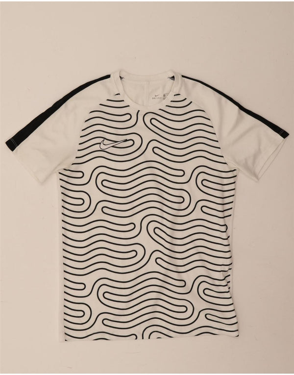 Camiseta Nike Dri Fit con estampado abstracto para hombre, color blanco medio