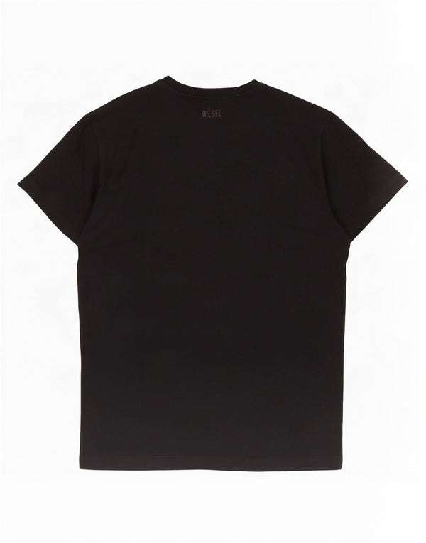 Diesel Camiseta gráfica para hombre Top 2XL Algodón negro