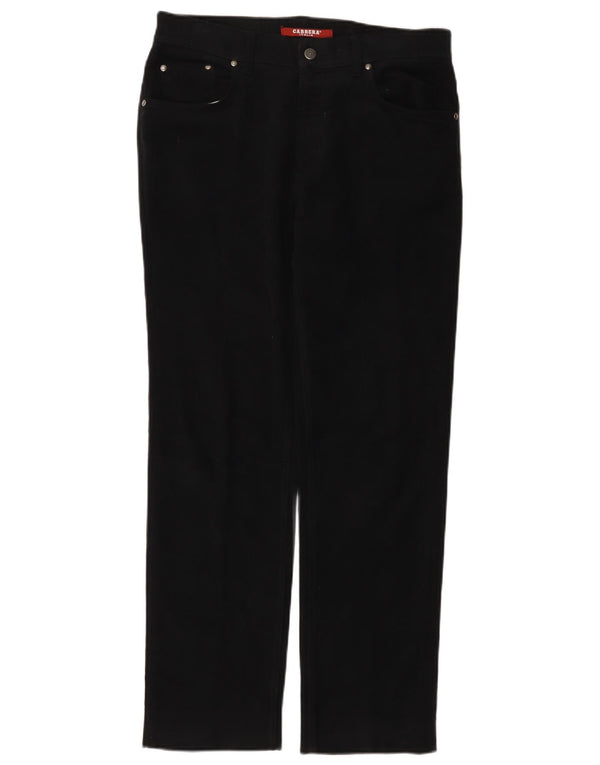 Carrera Pantalones casuales rectos para hombre IT 48 Medium W32 L30 Algodón negro