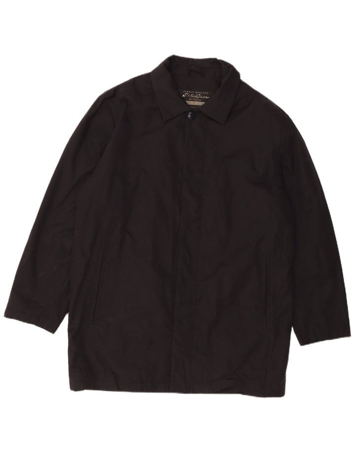 Eddie Bauer Abrigo holgado para hombre UK 38 Mediano Algodón negro