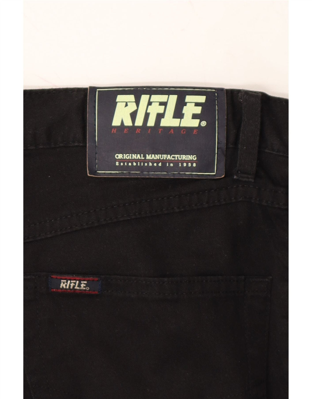 RIFLE Mens Slim Jeans W30 L32 Black Cotton Vintage Rifle and Second-Hand Rifle from Messina Hembry 