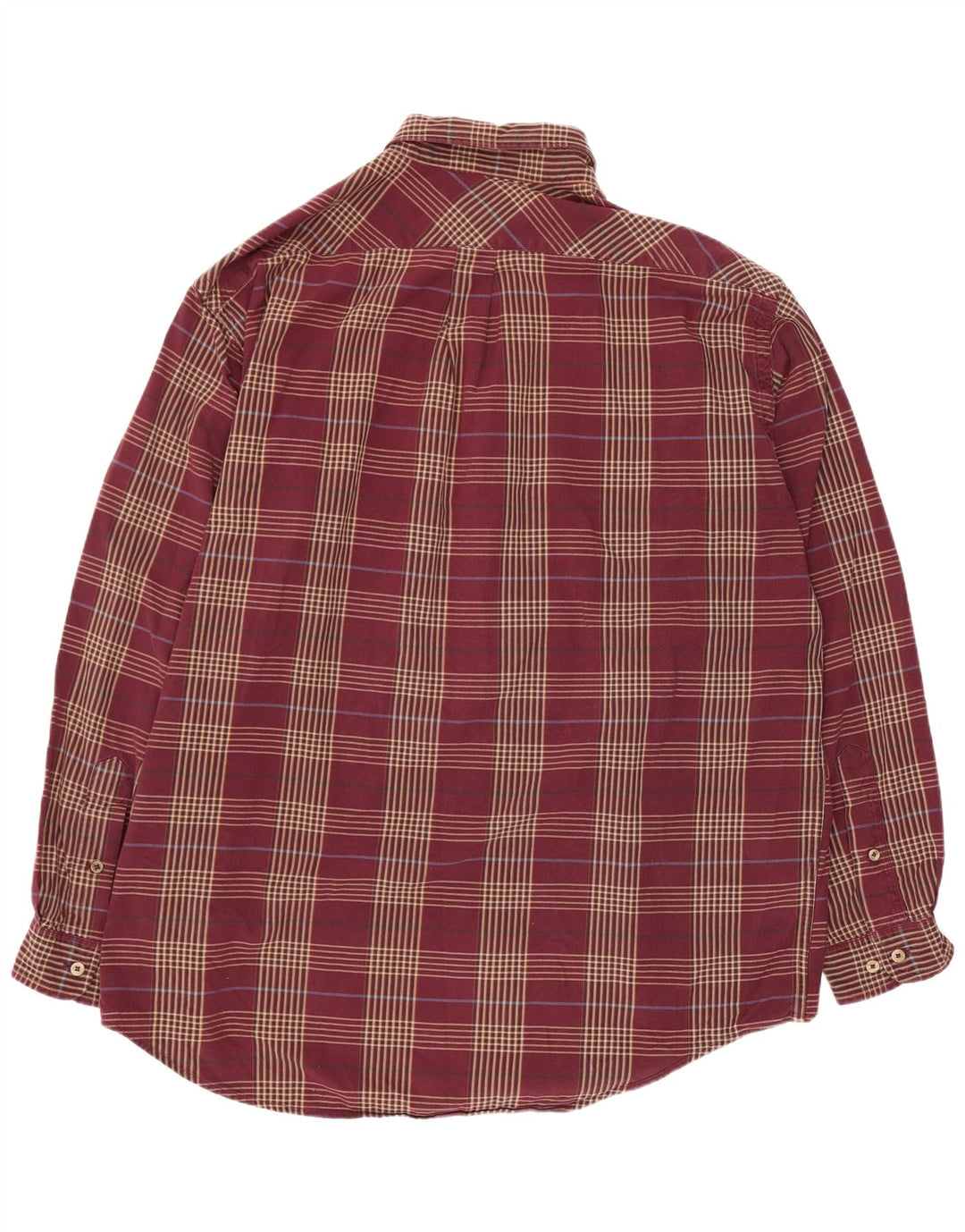 Marlboro Classics Camisa para hombre 2XL Algodón a cuadros burdeos