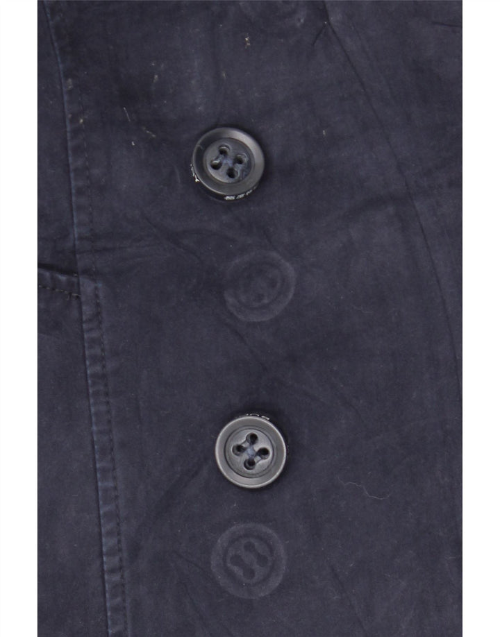 Superdry Chaquetón para mujer UK 6 XS Algodón azul marino