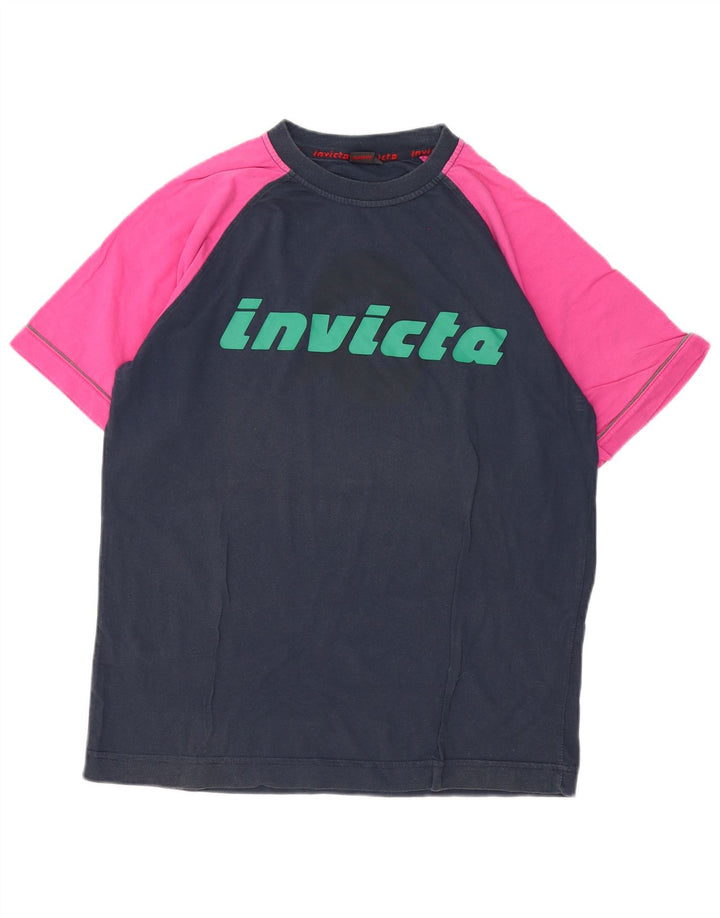 Invicta Hombre Camiseta Gráfica Top Medium Azul Marino Colorblock Algodón