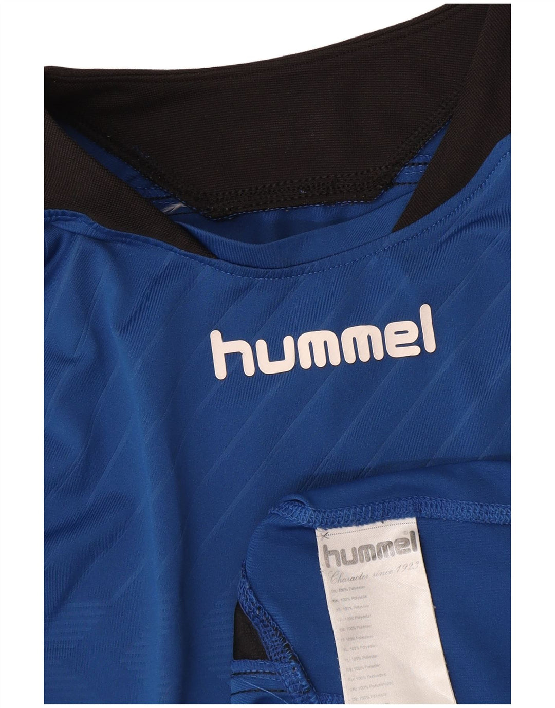 Hummel Hombre Graphic Top Manga Larga Poliéster Azul Medio Deportes