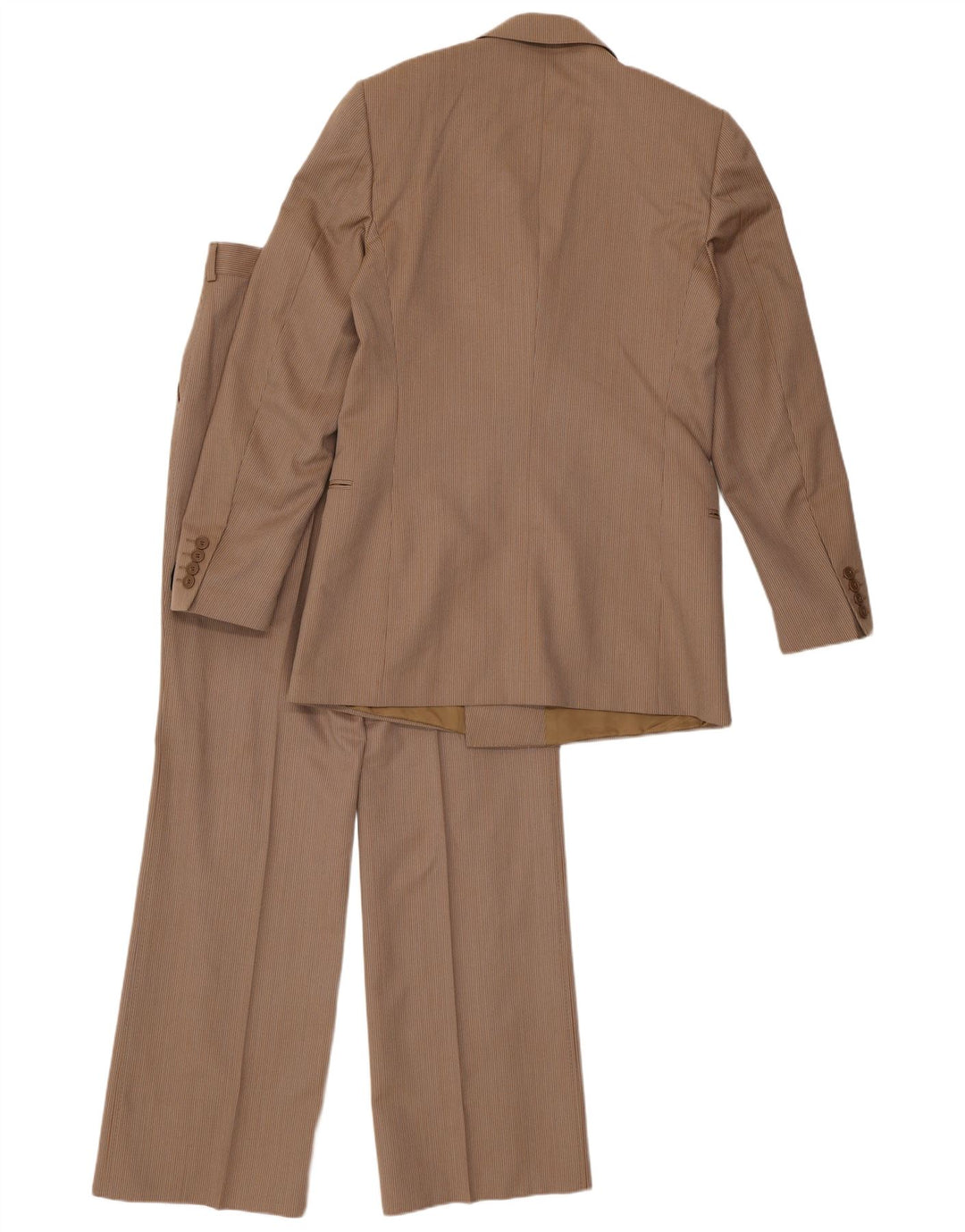 Traje vintage para hombre de 2 piezas IT 48 Medio W30 L32 Marrón Pinstripe