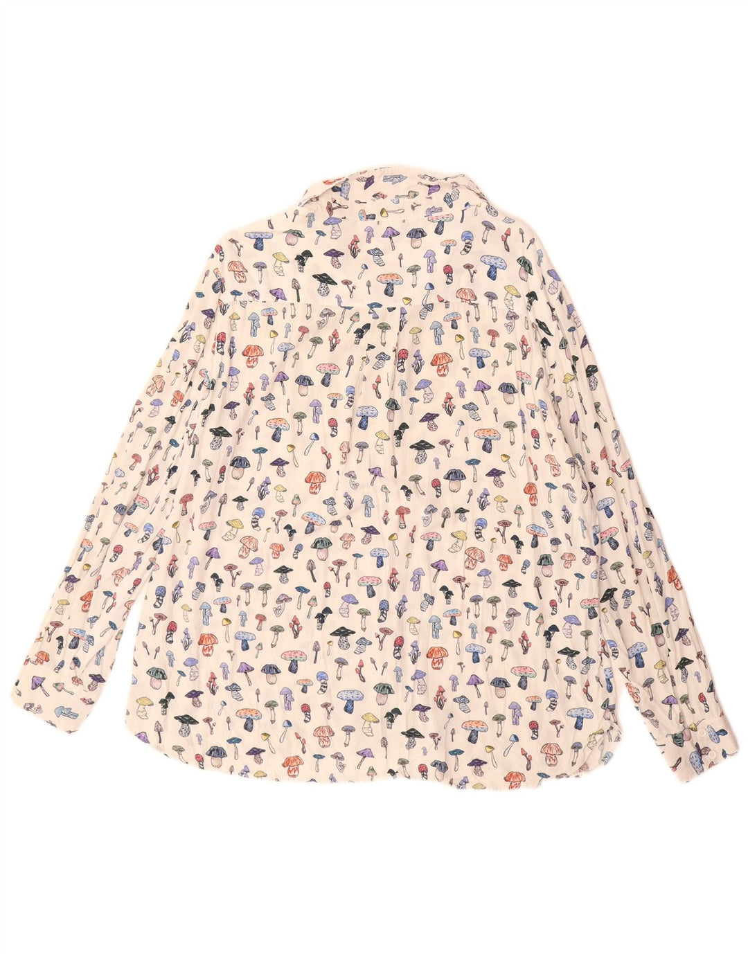 French Connection Blusa tipo camisa con estampado abstracto para mujer, talla 40, color blanco