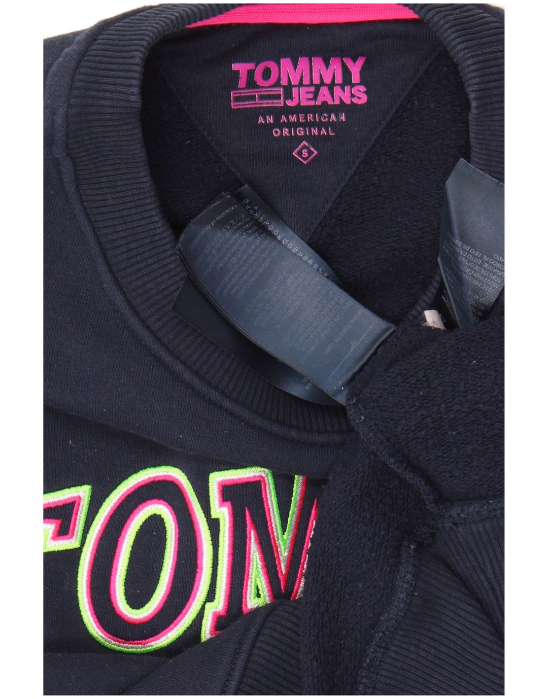 TOMMY HILFIGER Jersey corto para mujer UK 10 Small Azul marino