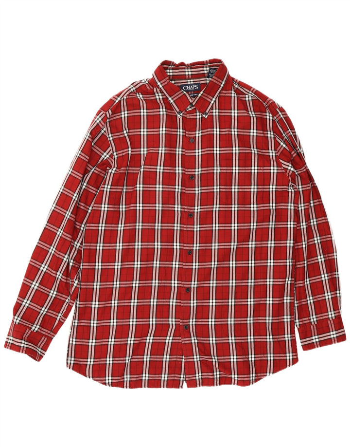 Chaps Camisa de franela para hombre XL Algodón a cuadros rojos